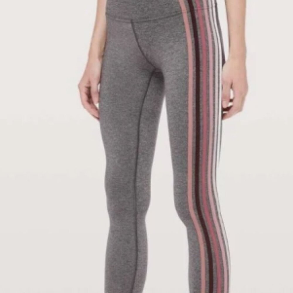 Lululemon Athletica Gray and Pink Leggings for Active Wear